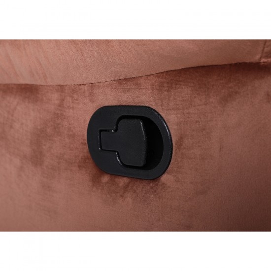 Πολυθρόνα Ανακλινόμενη ArteLibre CARINAE Καφέ Βελούδο 93x90x100cm