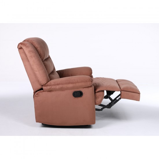 Πολυθρόνα Ανακλινόμενη ArteLibre CARINAE Καφέ Βελούδο 93x90x100cm