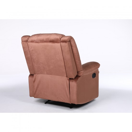 Πολυθρόνα Ανακλινόμενη ArteLibre CARINAE Καφέ Βελούδο 93x90x100cm