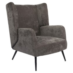 Πολυθρόνα ArteLibre NORA Γκρι Ύφασμα/Μέταλλο 100x80x89cm