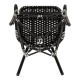 Καρέκλα Κήπου ArteLibre BOALI Μαύρο/Λευκό Αλουμίνιο/Rattan 41x45x92cm