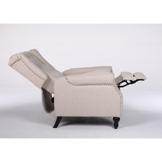 Πολυθρόνα Ανακλινόμενη ArteLibre ALNAIR Μπεζ Ύφασμα 78x85x104cm