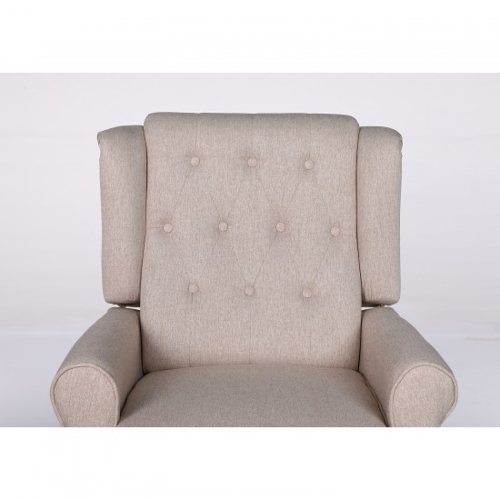 Πολυθρόνα Ανακλινόμενη ArteLibre ALNAIR Μπεζ Ύφασμα 78x85x104cm