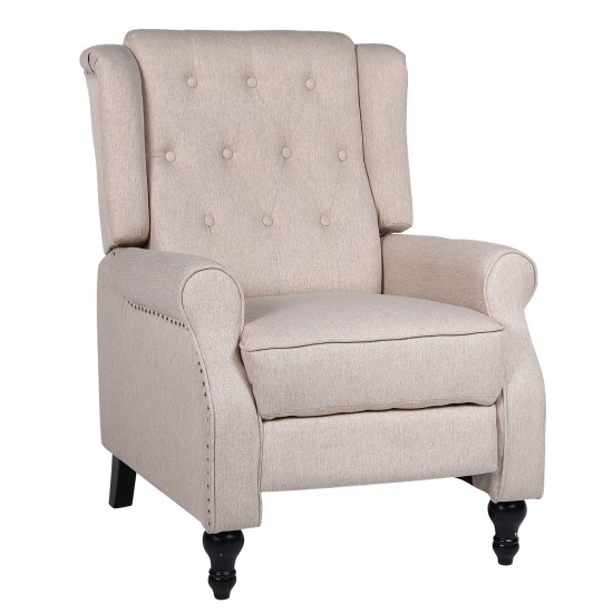 Πολυθρόνα Ανακλινόμενη ArteLibre ALNAIR Μπεζ Ύφασμα 78x85x104cm