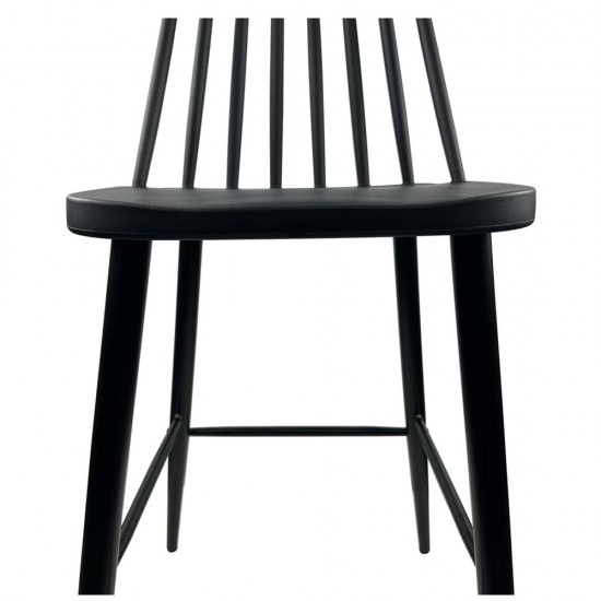 Σκαμπό Bar ArteLibre MARANTA Μαύρο PP/Μέταλλο 45x46x97cm