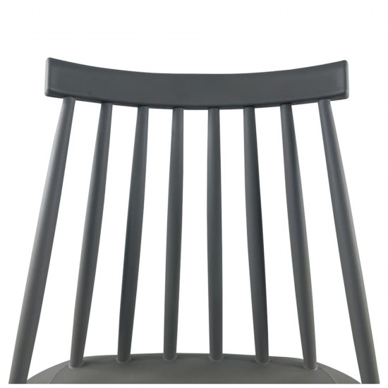 Σκαμπό Bar ArteLibre MARANTA Γκρι/Φυσικό PP/Μέταλλο 45x46x97cm