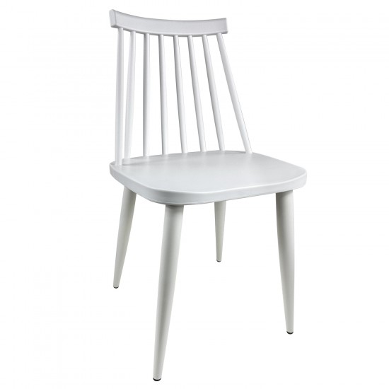 Καρέκλα Τραπεζαρίας ArteLibre CYGNET Λευκό PP/Μέταλλο 46x43x78cm