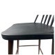 Σκαμπό Bar ArteLibre MARANTA Μαύρο/Καρυδί PP/Μέταλλο 45x46x97cm