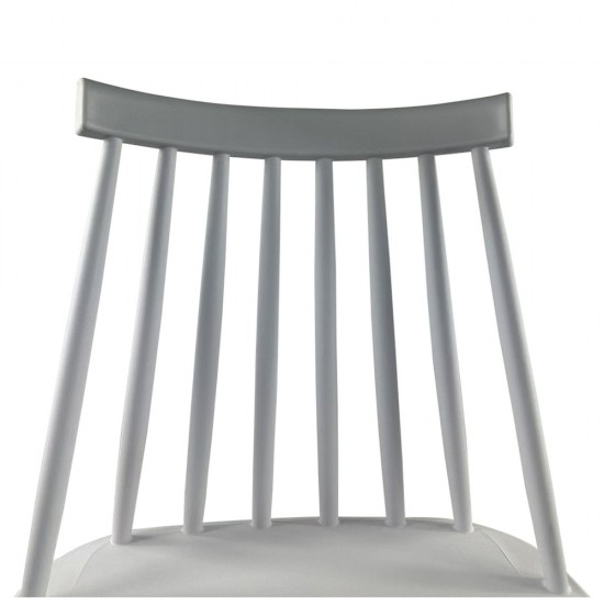 Σκαμπό Bar ArteLibre MARANTA Λευκό/Καρυδί PP/Μέταλλο 45x46x97cm