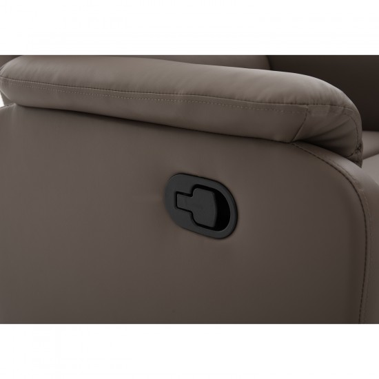 Πολυθρόνα Ανακλινόμενη ArteLibre TALITHA Καφέ PU 79x97x101cm