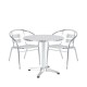 Σετ Τραπεζαρία Κήπου ArteLibre IO Αλουμίνιο Ασημί Με 2 Πολυθρόνες 14990094