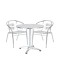 Σετ Τραπεζαρία Κήπου ArteLibre IO Αλουμίνιο Ασημί Με 2 Πολυθρόνες 14990094