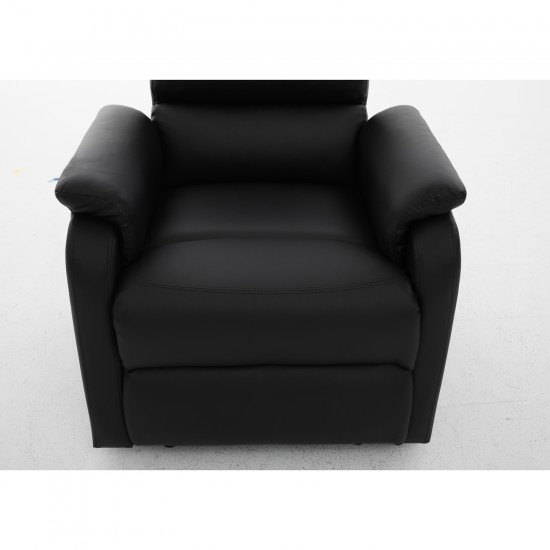 Πολυθρόνα Ανακλινόμενη ArteLibre TALITHA Μαύρο PU 79x97x101cm