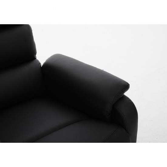 Πολυθρόνα Ανακλινόμενη ArteLibre TALITHA Μαύρο PU 79x97x101cm