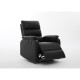 Πολυθρόνα Ανακλινόμενη ArteLibre TALITHA Μαύρο PU 79x97x101cm