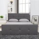 Κρεβάτι ArteLibre ANEMONE Γκρι PU 216x160.5x93cm (Στρώμα 150x200cm)