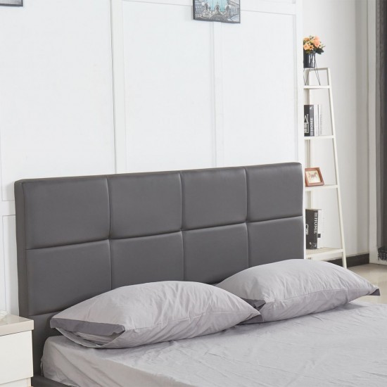Κρεβάτι ArteLibre ANEMONE Γκρι PU 216x160.5x93cm (Στρώμα 150x200cm)
