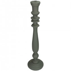 Κηροπήγιο ArteLibre Γκρι Polyresin 12.5x12.5x48cm