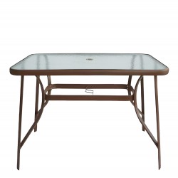 Τραπέζι Μεταλλικό ArteLibre SUN Καφέ 150x90x70cm