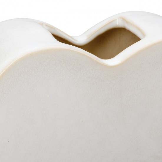 Βάζο 'Heart' Κεραμικό Λευκό 8.5x20x14cm