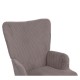 Πολυθρόνα ArteLibre LIRA Γκρι Ύφασμα Κοτλέ/Ξύλο 94.5x64x70.5cm