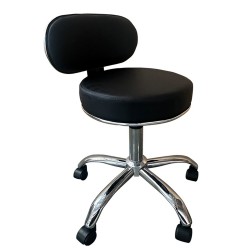 Καρέκλα Εργασίας ArteLibre FIRMEZA Μαύρο/Χρώμιο PU/Μέταλλο 47x47x67/78cm