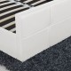 Κρεβάτι ArteLibre ANEMONE Λευκό PU Με Αποθηκευτικό Χώρο 217.5x170.5x100cm (Στρώμα 160x200cm)