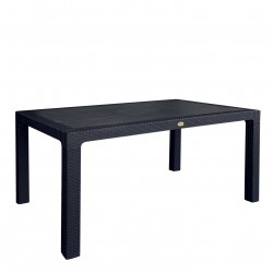 Τραπέζι Κήπου ArteLibre Eco Μαύρο Ανακυκλωμένο PP 150x90x74cm