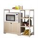 Ραφιέρα Κουζίνας ArteLibre LYNX Maple/Λευκό MDF/Μέταλλο 80x30x71cm