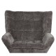 Πολυθρόνα ArteLibre TIVA Γκρι Σκούρο Ύφασμα Σενίλ/Μέταλλο 84x78x77cm
