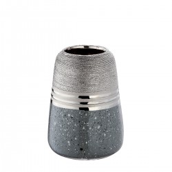 Βάζο ArteLibre Ασημί/Γκρι Κεραμικό 13.5x13.5x18.5cm