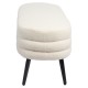 Παγκάκι Ottoman ArteLibre TONDO Λευκό Ύφασμα Teddy/Μέταλλο 42x112x44cm