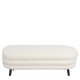 Παγκάκι Ottoman ArteLibre TONDO Λευκό Ύφασμα Teddy/Μέταλλο 42x112x44cm