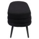 Παγκάκι Ottoman ArteLibre TONDO Μαύρο Ύφασμα Teddy/Μέταλλο 42x112x44cm