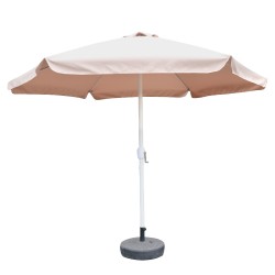 Ομπρέλα Κήπου ArteLibre RENOVA Μόκα/Λευκό Μέταλλο/Polyester Φ3x2.5m