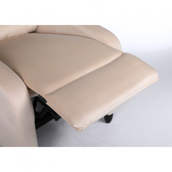 Πολυθρόνα Ανακλινόμενη ArteLibre ATRIA Εκρού Βελούδο 67.5x90x104cm