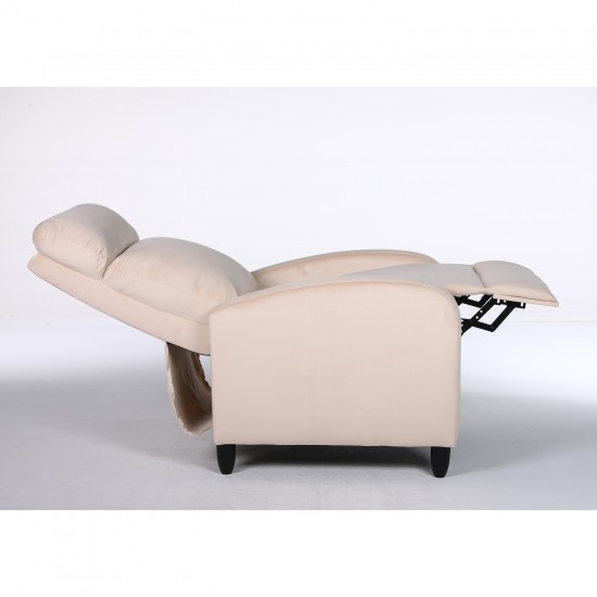 Πολυθρόνα Ανακλινόμενη ArteLibre ATRIA Εκρού Βελούδο 67.5x90x104cm