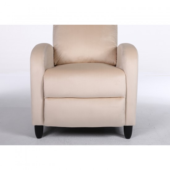 Πολυθρόνα Ανακλινόμενη ArteLibre ATRIA Εκρού Βελούδο 67.5x90x104cm