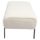 Παγκάκι Ottoman ArteLibre KUBO Λευκό Ύφασμα Teddy/Μέταλλο 40x116.5x50cm