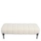 Παγκάκι Ottoman ArteLibre KUBO Λευκό Ύφασμα Teddy/Μέταλλο 40x116.5x50cm