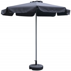 Ομπρέλα Κήπου ArteLibre VALENARE Μαύρο/Ανθρακί Μέταλλο/Polyester Φ2.35m
