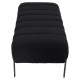 Παγκάκι Ottoman ArteLibre KUBO Μαύρο Ύφασμα Teddy/Μέταλλο 40x116.5x50cm