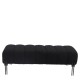 Παγκάκι Ottoman ArteLibre KUBO Μαύρο Ύφασμα Teddy/Μέταλλο 40x116.5x50cm
