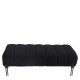 Παγκάκι Ottoman ArteLibre KUBO Μαύρο Ύφασμα Teddy/Μέταλλο 40x116.5x50cm