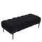 Παγκάκι Ottoman ArteLibre KUBO Μαύρο Ύφασμα Teddy/Μέταλλο 40x116.5x50cm