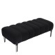 Παγκάκι Ottoman ArteLibre KUBO Μαύρο Ύφασμα Teddy/Μέταλλο 40x116.5x50cm