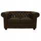 ΚΑΝΑΠΕΣ 2ΘΕΣΙΟΣ T.CHESTERFIELD HM3010.01 ΤΕΧΝΟΔΕΡΜΑ ΣΚΟΥΡΟ ΚΑΦΕ 155x90x73 εκ.