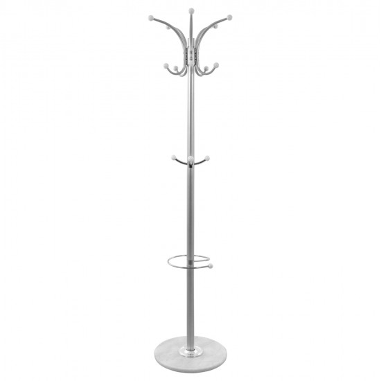 ΚΑΛΟΓΕΡΟΣ ΜΕΤΑΛΛΙΚΟΣ SHIA HM0038.40 ΠΕΡΙΣΤΡΕΦΟΜΕΝΟΣ ΑΣΗΜΙ ΜΕ ΜΑΡΜΑΡΟ Φ.37x170 εκ.