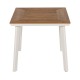Τραπέζι Κήπου ArteLibre EPUPA Λευκό/Καρυδί Αλουμίνιο/Ξύλο 80x80x73cm