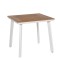 Τραπέζι Κήπου ArteLibre EPUPA Λευκό/Καρυδί Αλουμίνιο/Ξύλο 80x80x73cm
